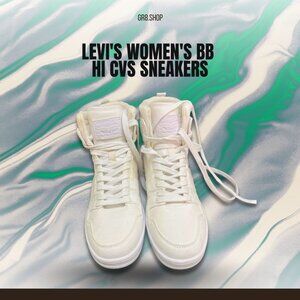 Levis Womens BB Hi CVS Sneakers Lace-Up High-Top Shoes Size 8 Canvas Upper Comfo